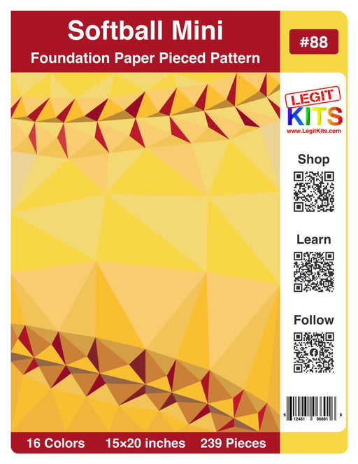 Softball Mini Quilt Kit - Choice FabricsQK088