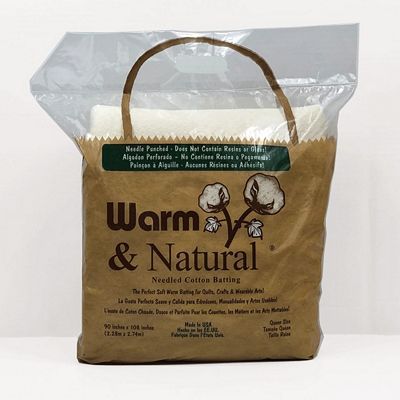 Warm & Natural Needled Cotton Batting - Queen (93" x 108") - Choice Fabrics1014A