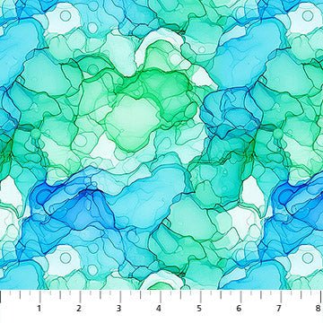 Radiant Rhapsody Aquatic Cool 44"/45" Cotton Fabric Per Yard - Choice Fabrics10739-60