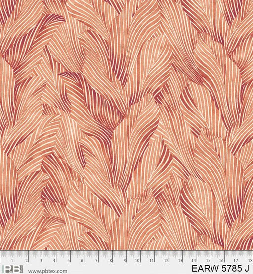 Earth Tones Orange Leaf Cotton 108" Wideback Fabric per yard - Choice FabricsEARW-5785-J