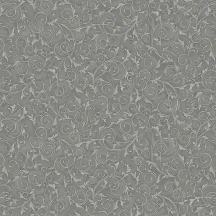 Swirls and Twirls Silver Grey Cotton 108" Wideback Fabric per yard - Choice FabricsBQI-4221-93