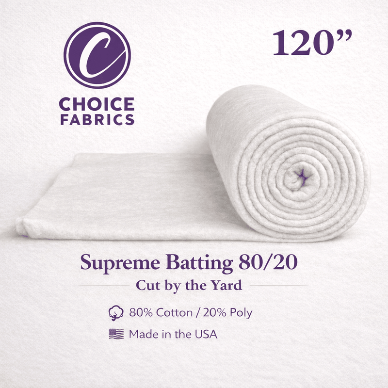 Supreme Batting 80/20 - 120" Wide - By the Yard - Choice FabricsCB-10000-003