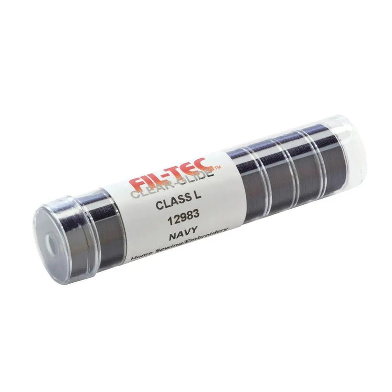 12983 Navy Prewound Clear - Glide Bobbin Tube - Style L - Choice FabricsCGL-12983