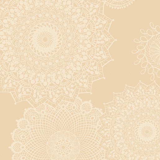 Dancing Doilies Natural Cotton Wideback Fabric Per Yard - Choice Fabrics16790W-70