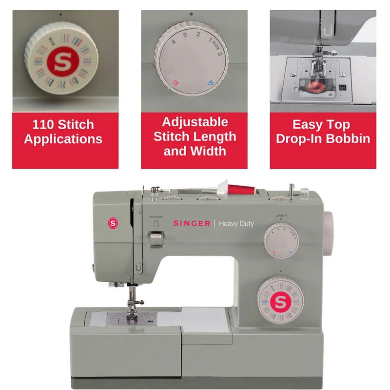 SINGER® Heavy Duty 4452 Sewing Machine - Choice Fabrics230424112