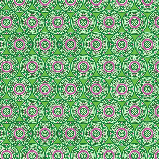 Medallions Grass Cheeto's World Cotton 44"/45" Fabric Per Yard - Choice Fabrics17204-42