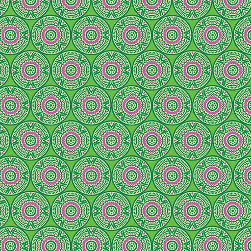 Medallions Grass Cheeto's World Cotton 44"/45" Fabric Per Yard - Choice Fabrics17204-42
