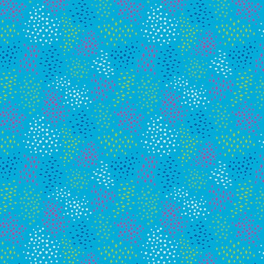 Ditsy Dots Teal Cheeto's World Cotton 44"/45" Fabric Per Yard - Choice Fabrics17206-84