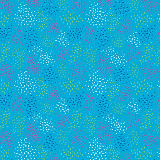 Ditsy Dots Teal Cheeto's World Cotton 44"/45" Fabric Per Yard - Choice Fabrics17206-84