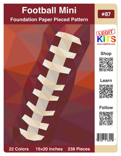 Football Mini Quilt Kit - Choice FabricsQK087