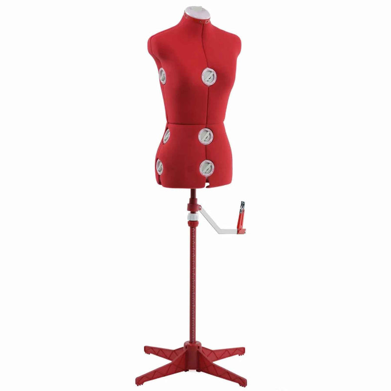 SINGER® Adjustable Dress Form - Small/Medium - Choice FabricsDF150SM_RD