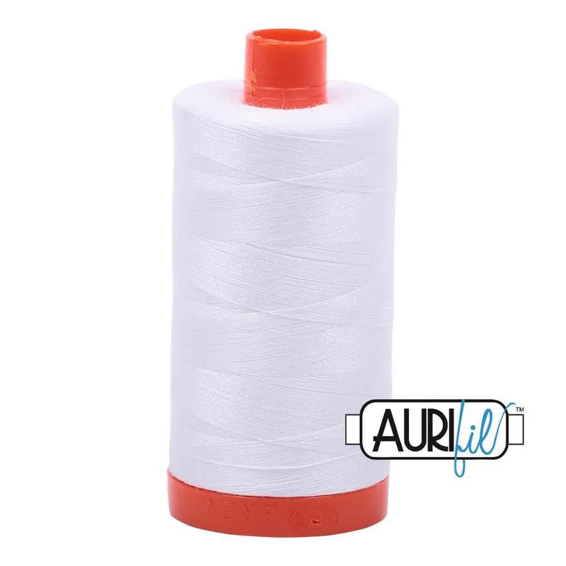 2024 White Aurifil Cotton 50wt Large Spool - Choice FabricsMK50SP2024