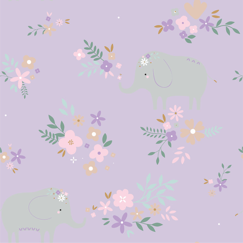 Camelot Flannels - 21220803B - 03 - Soft Elephant Floral - Choice Fabrics21220803B-03