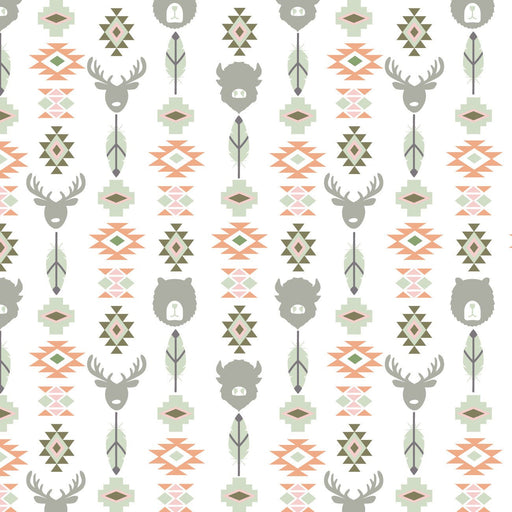 Camelot Flannels - 21240601B - 01 - Wildlife Totem - Choice Fabrics21240601B-01