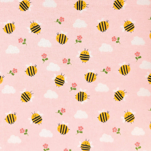 Camelot Flannels - 21251501B - 01 - Bumble Bees - Choice Fabrics21251501B-01