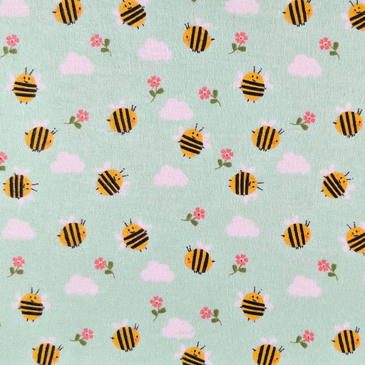 Camelot Flannels - 21251501B - 02 - Bumble Bees - Choice Fabrics21251501B-02