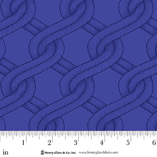 Royal Blue Twisted Rope Stitched Braid Cotton Wideback Fabric Per Yard - Choice Fabrics2155-77
