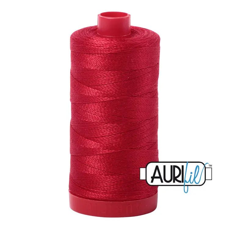 2250 Red Aurifil Cotton 12 WT Large Spool - Choice FabricsMK12SP-2250