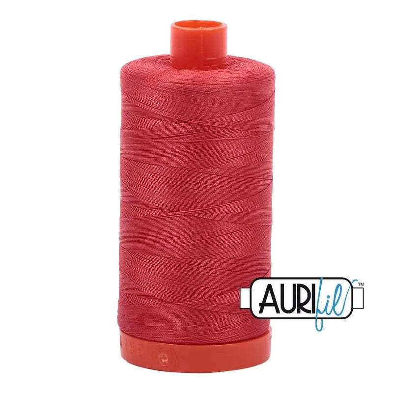 2255 Dark Red Orange Aurifil Cotton 50wt Large Spool - Choice FabricsMK50SP2255