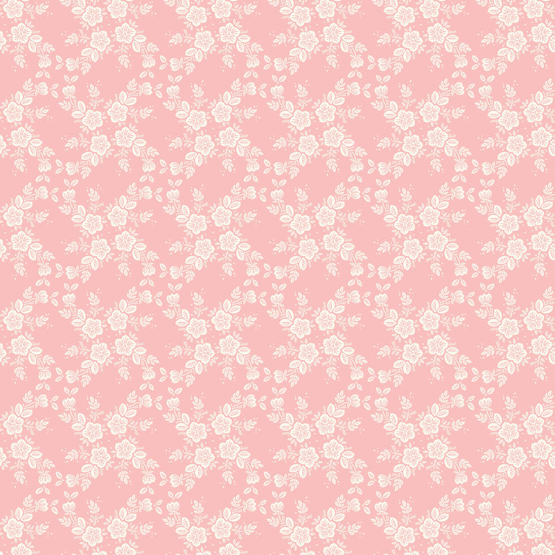 Cottage Garden - Lattice Vine - Pink (3-Yard Pack)