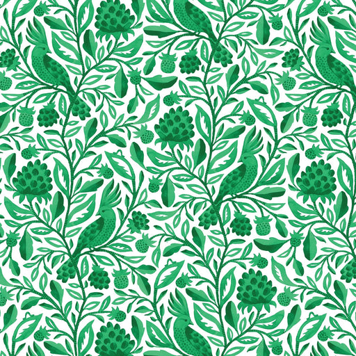 Green Esmralda Birds and Branches Cotton 44/45 Fabric Per Yard - Choice Fabrics228467