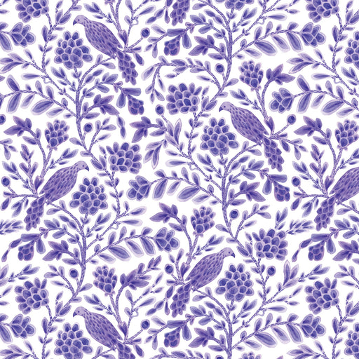 Purple Yolanda Birds and Branches Cotton 44/45 Fabric Per Yard - Choice Fabrics228474