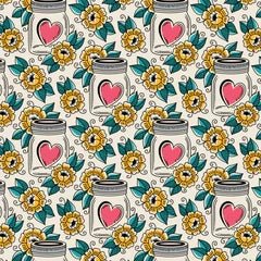 Hearts in a Jar Love Ink 3383 Cotton 44/45 Fabric Per Yard - Choice Fabrics228634