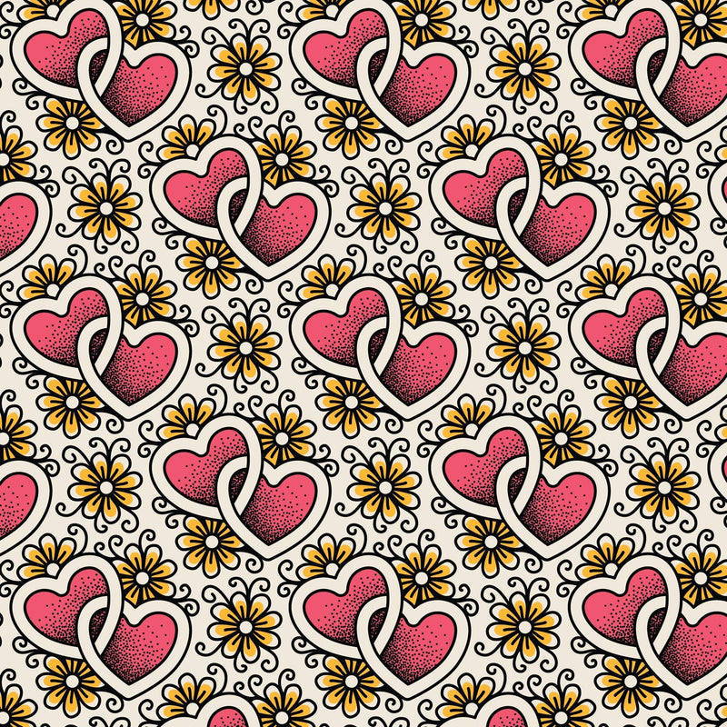 Joined Hearts Love Ink 3385 Cotton 44/45 Fabric Per Yard - Choice Fabrics228636