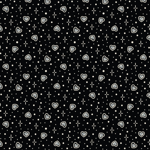 Black Hearts Love Ink 3388 Cotton 44/45 Fabric Per Yard - Choice Fabrics228643