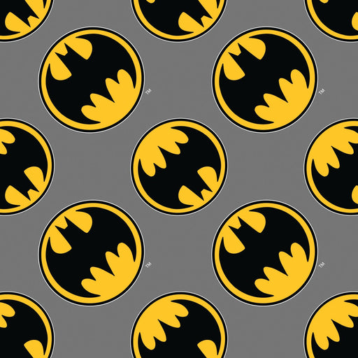 Camelot Licensed Flannels - 23200021BWM - Batman Logo - Directional - Choice Fabrics23200021BWM