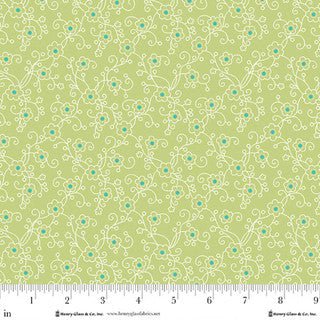 Jubilee Green Ditsy Linework Cotton 44" / 45" Fabric per yard - Choice Fabrics2391-66
