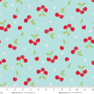 Jubilee Blue All Over Cherries Cotton 44" / 45" Fabric per yard - Choice Fabrics2398-11