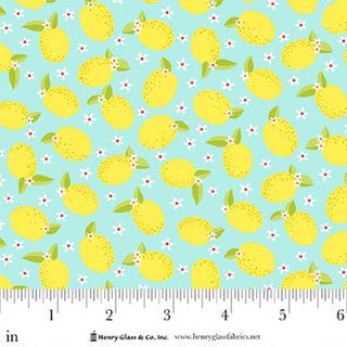 Jubilee Blue Medium Lemons Cotton 44" / 45" Fabric per yard - Choice Fabrics2402-14