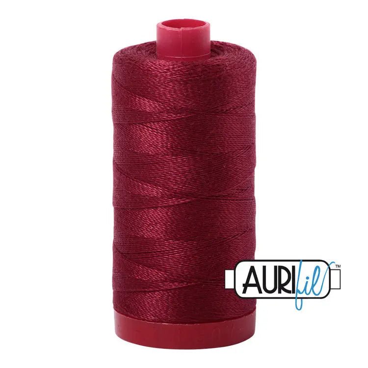 2460 Dark Carmine Red Aurifil Cotton 12 WT Large Spool - Choice FabricsMK12SP-2460