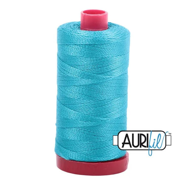 2810 Turquoise Aurifil Cotton 12 WT Large Spool - Choice FabricsMK12SP-2810
