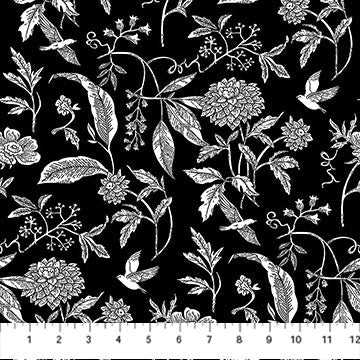 Black/White 28525-99 Nature's Sketchbook Cotton 44"/45" Fabric Per Yard - Choice Fabrics28525-99