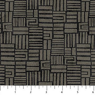 Modern Vibe Broken Square Black Taupe 44"/45" Cotton Fabric Per Yard - Choice Fabrics28796-99