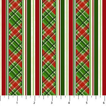 Deck The Halls Stripe Beige Multi 44"/45" Cotton Fabric Per Yard - Choice Fabrics29000-12
