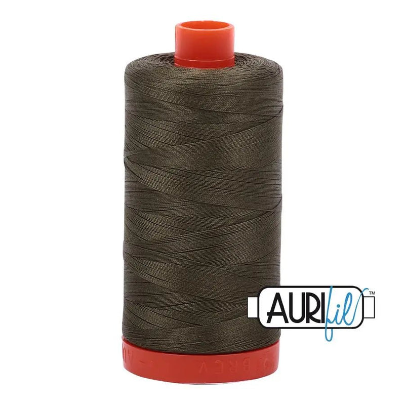2905 Army Green Aurifil Cotton 50wt Large Spool - Choice FabricsMK50SP2905