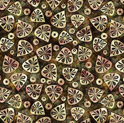Flamenco - Geo Leaf - Brown - Choice Fabrics29988-A
