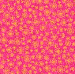 Flowerful - Linear Circles - Pink - Choice Fabrics30107-P
