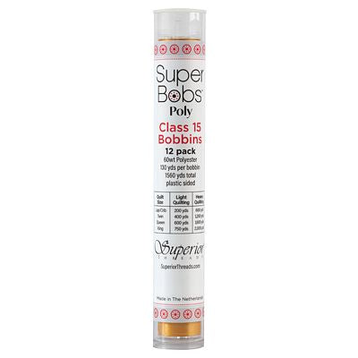 Super Bobs Polyester Prewound Bobbins A-Style 12-Pack - Gold