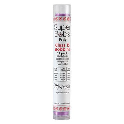 Super Bobs Polyester Prewound Bobbins A-Style 12-Pack - Light Purple