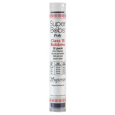 Super Bobs Polyester Prewound Bobbins A-Style 12-Pack - Dark Blue