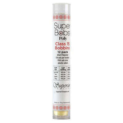 Super Bobs Polyester Prewound Bobbins A-Style 12-Pack - Light Yellow