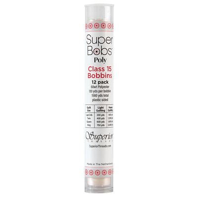 Super Bobs Polyester Prewound Bobbins A-Style 12-Pack - Off White - Choice Fabrics302-12-655