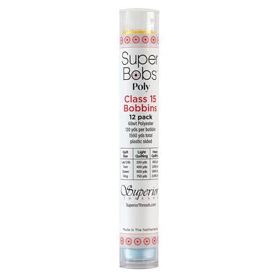 Super Bobs Polyester Prewound Bobbins A-Style 12-Pack - Rainbow