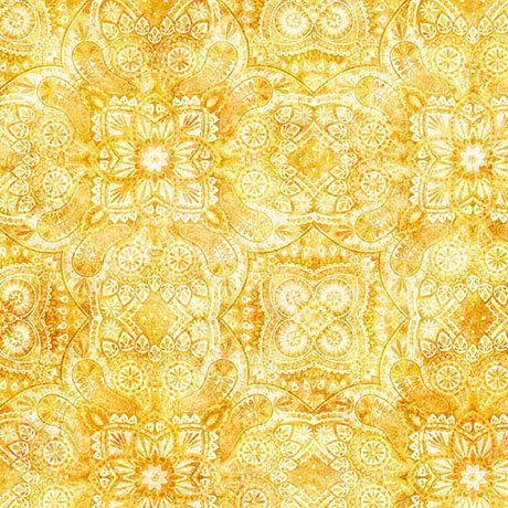 Yellow Medallion Geo Lil Farmers Cotton 44"/45" Fabric Per Yard - Choice Fabrics2600-31908-S