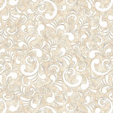 American Country Scrolls Taupe 44"/45" Cotton Fabric Per Yard - Choice Fabrics2600-31996-E-15O
