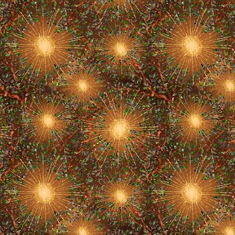 FOREST LIGHT SUNS & LEAVES BROWN 44"/45" Fabric Per Yard - Choice Fabrics2600-32066-A